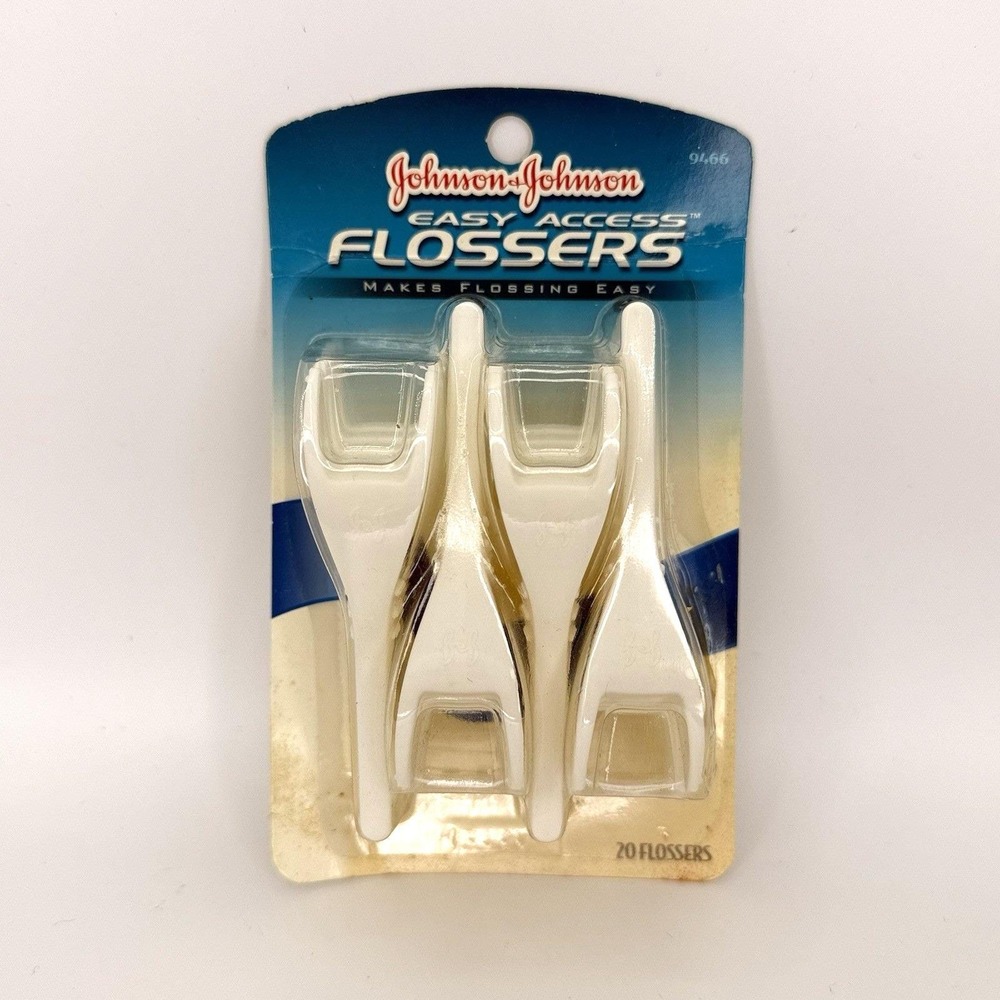VTG‎ 1998 Johnson & Johnson Easy Access Flossers 20ct Sealed NOS Oral Care